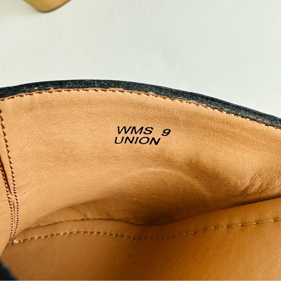 Report Womens Union Studded Mules Leather Slip on Clogs Block Heel Black Sz 9 - Picture 7 of 10